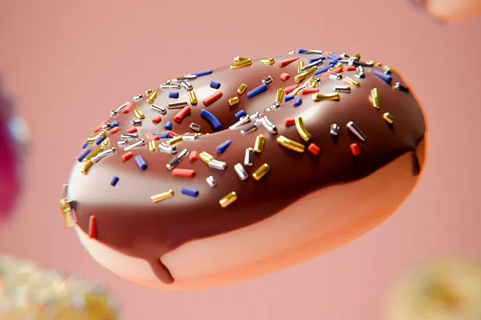 カスタマイズされたドーナツの画像